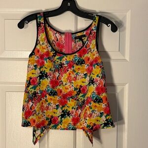 Material Girl Floral Sleeveless Top - Multicolor Medium